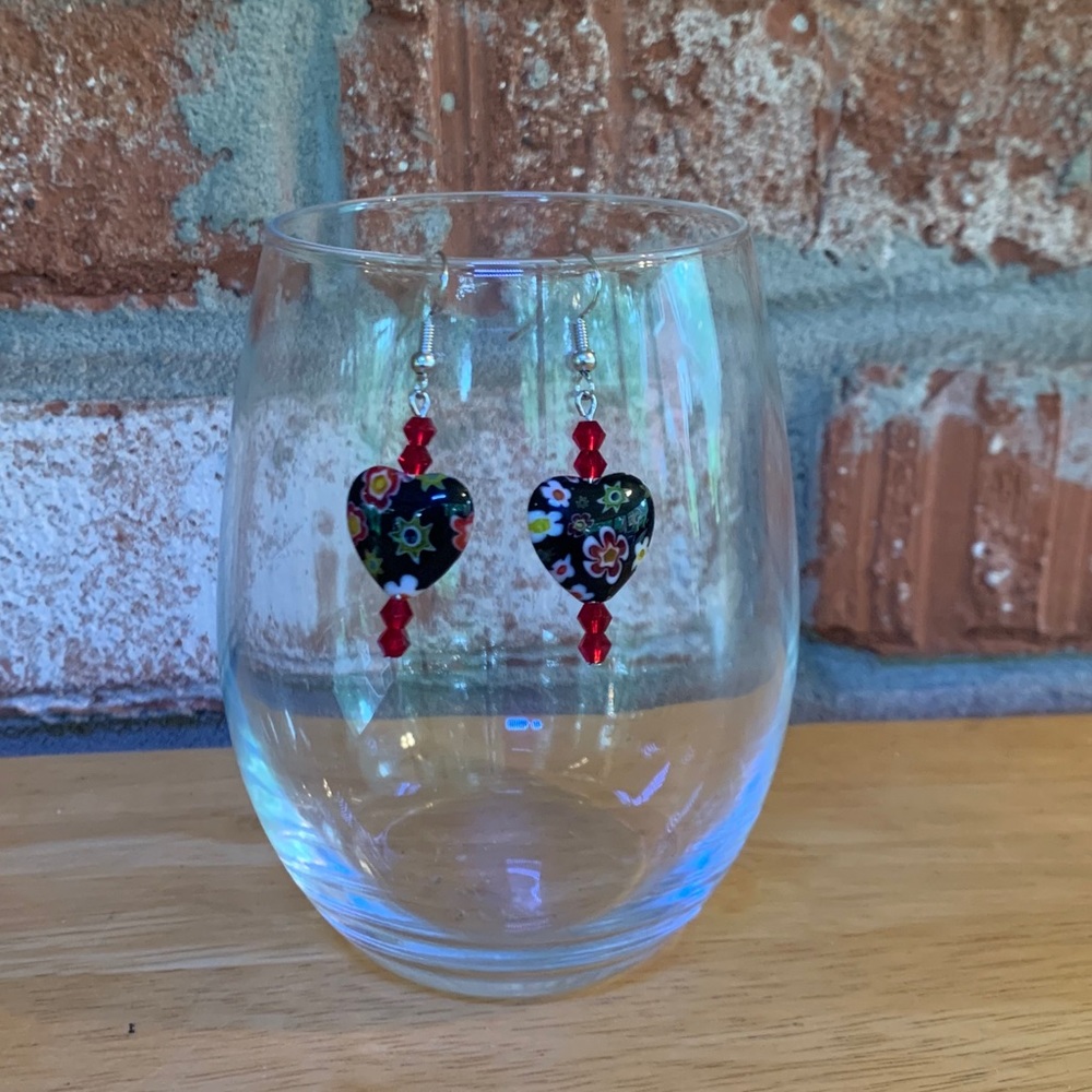 Elizabeth Rayden Millefiori Opaque Earrings